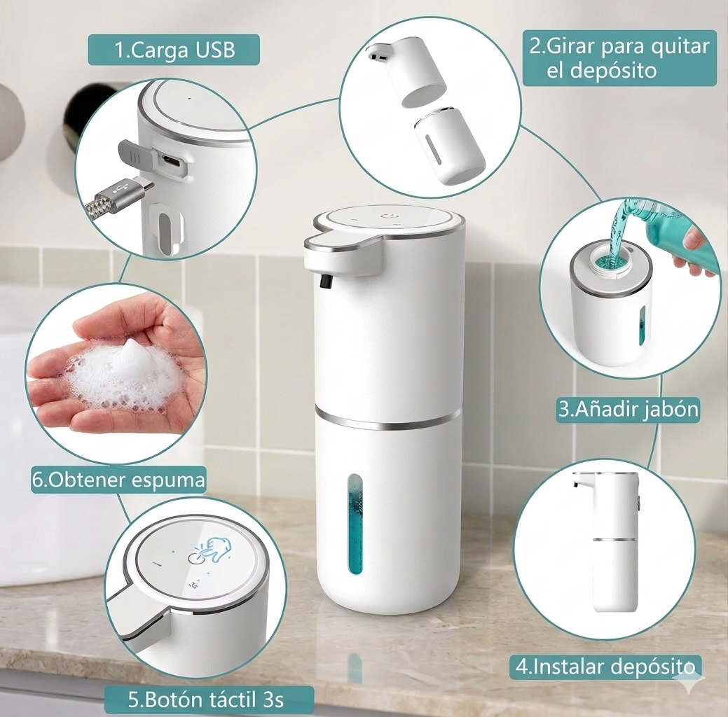 Dispensador de Jabón con sensor